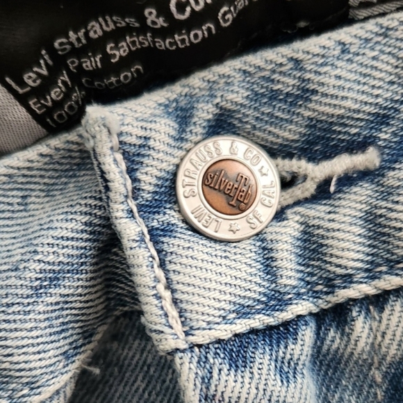 Levi's SilverTab Straight Distressed Denim Jeans Men's 36x34 Country Western - Picture 7 of 11